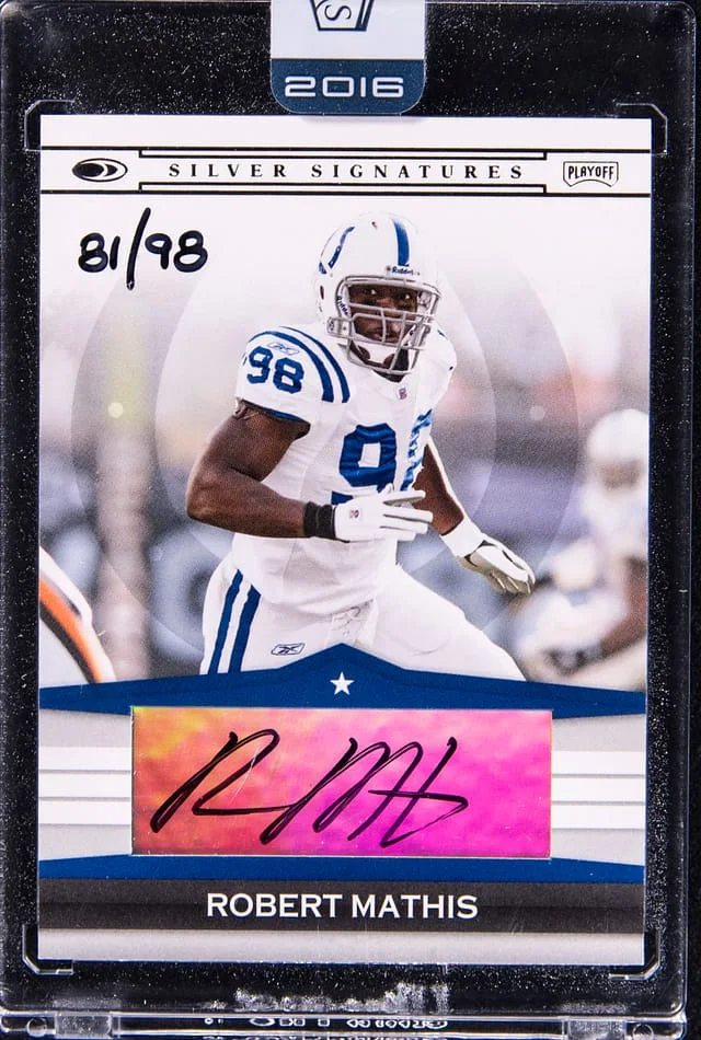 2016 Panini Robert Mathis Honors '08 Donruss Playoff Silver Signatures #SS-RM card image