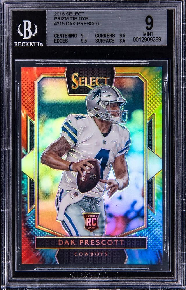 2016 Panini Select Dak Prescott Tie-Dye Prizm #215 card image