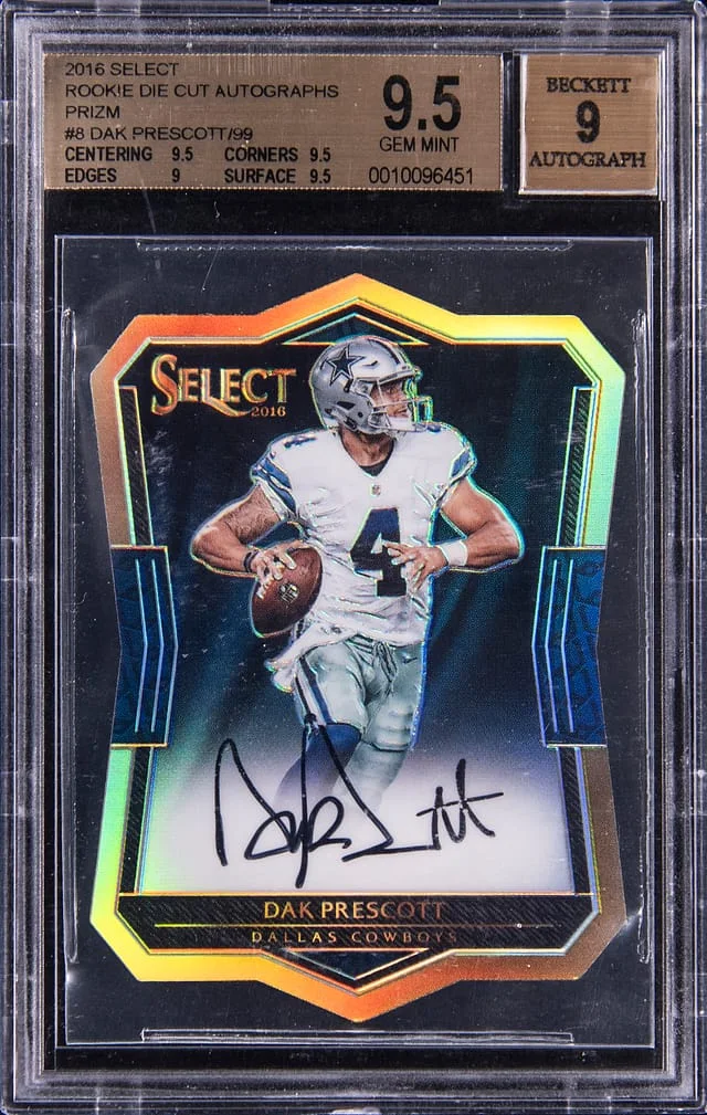 2016 Panini Select Dak Prescott Die-Cut Autographs Prizm #RDC-DP card image