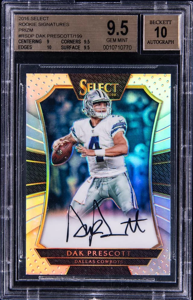 2016 Panini Select Dak Prescott Signatures Prizm #RSDP card image