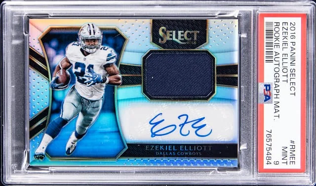 2016 Panini Select Ezekiel Elliott Autograph Material #RM-EE card image