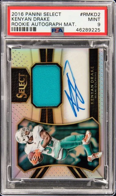 2016 Panini Select Kenyan Drake Autograph Material #Rmkd2 card image