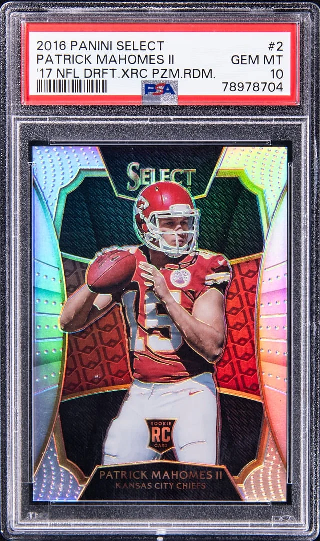 2016 Panini Select Patrick Mahomes II 17 NFL Draft XRC Prizm Redemption #2 card image