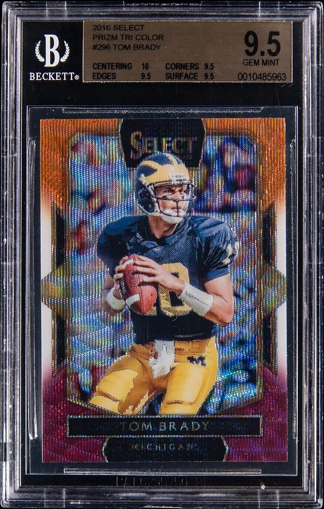 2016 Panini Select Tom Brady Prizm Tri Color #296 card image