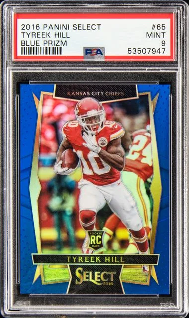 2016 Panini Select Tyreek Hill Blue Prizm #65 card image