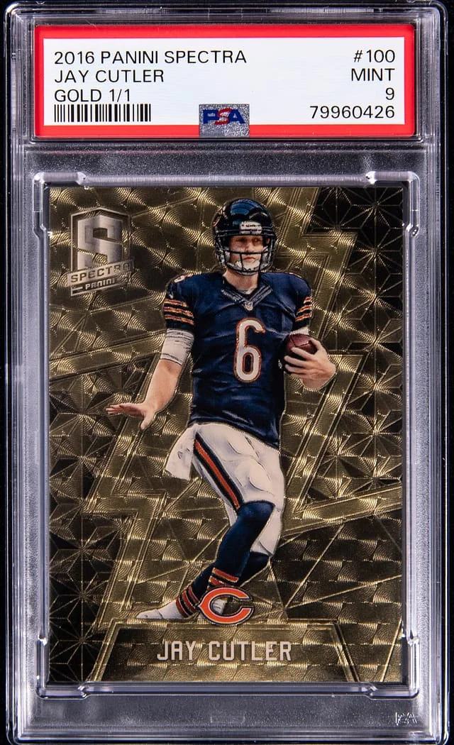 2016 Panini Spectra Jay Cutler Gold #100 card image