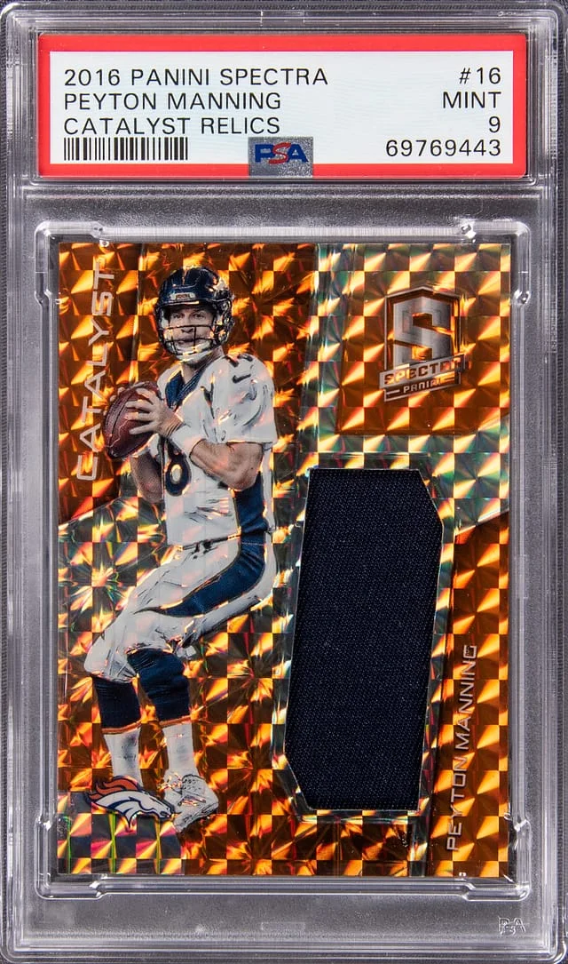 2016 Panini Spectra Peyton Manning Game-Used Catalyst Relics #16 card image