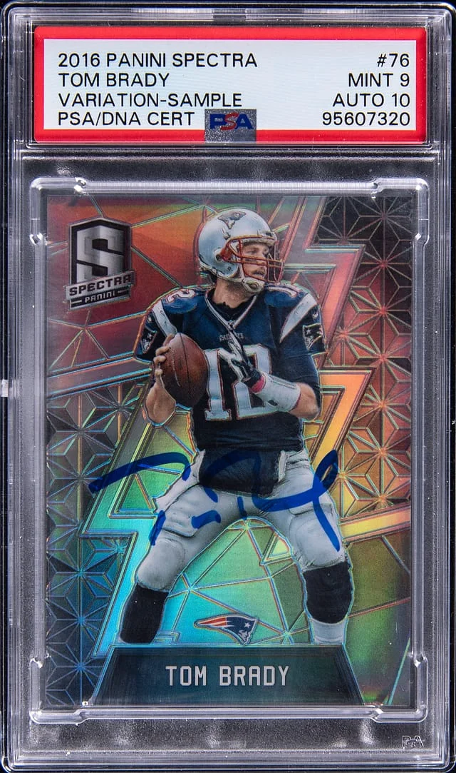 2016 Panini Spectra Tom Brady Variation Sample #76 card image