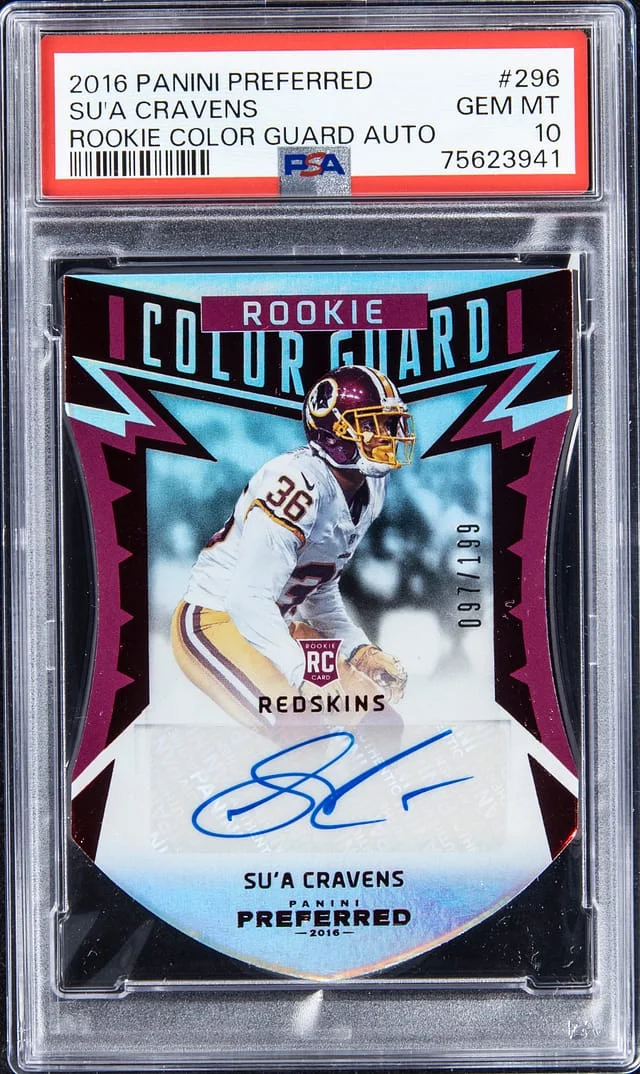 2016 Panini Su'a Cravens Preferred Color Guard Autographs #296 card image
