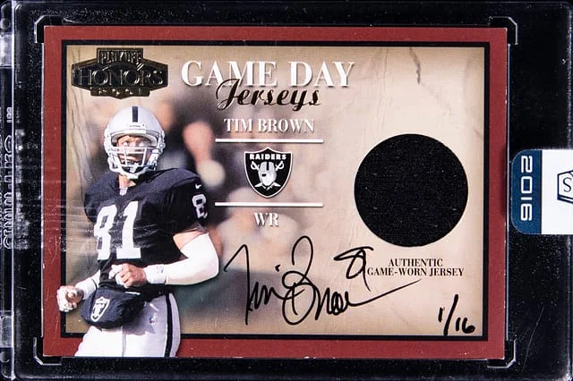 2016 Panini Tim Brown Honors 2001 Playoff Honors Recollection #GD-7 card image