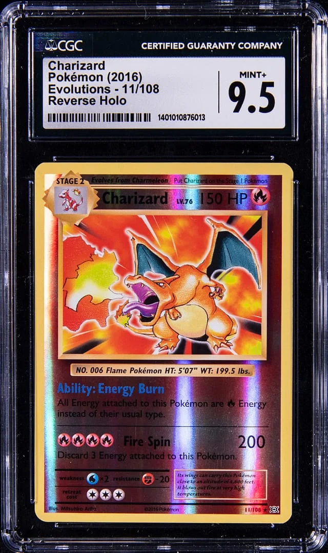 2016 Pokemon Evolutions Reverse Holo Charizard #11 card image
