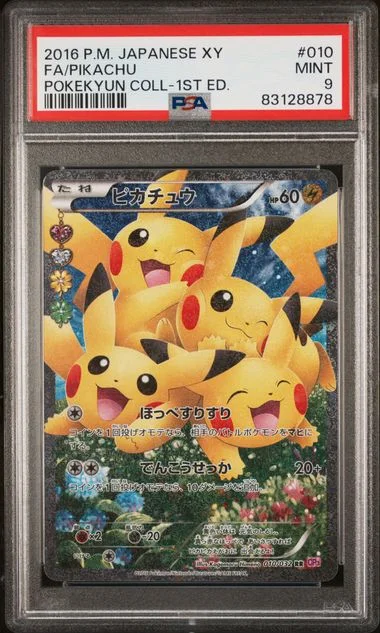 2016 Pokemon Japanese Xy Pokekyun Collection 1st Edition Full Art/Pikachu #010 card image