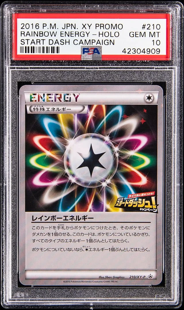 2016 Pokemon Japanese XY Promo Start Dash Campaign Holo Rainbow Energy #210 card image