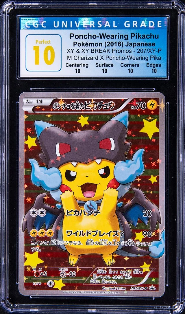 2016 Pokemon Japanese XY & XY BREAK Promo Poncho-Wearing Pikachu M Charizard X Poncho-Wearing Pikachu #207/XY-P card image
