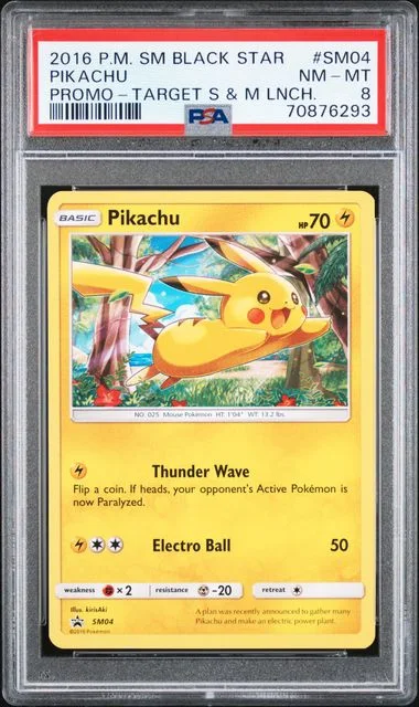 2016 Pokemon Sm Black Star Promo Target Sun & Moon Launch Pikachu #SM04 card image
