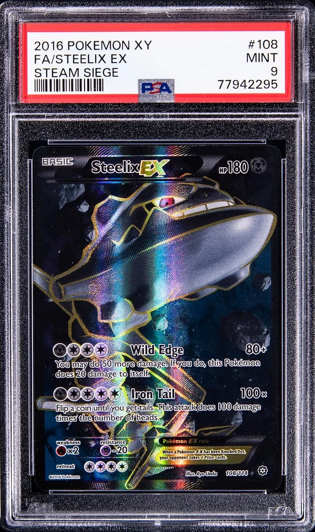 2016 Pokemon Steam Siege Full Art Steelix EX #108 card image