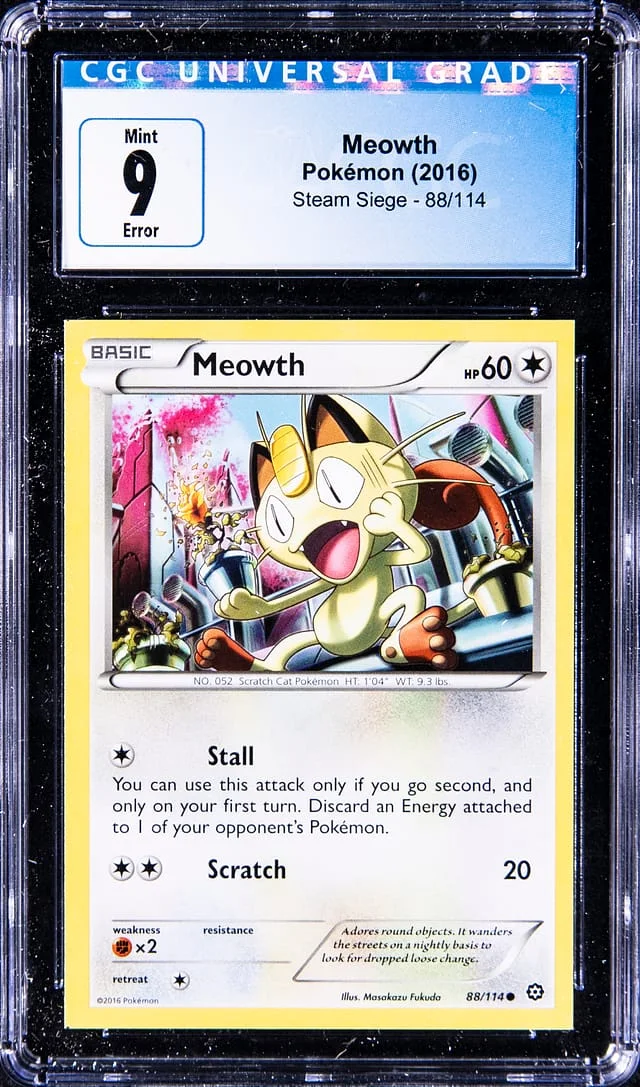 2016 Pokemon Steam Siege Meowth #88 card image