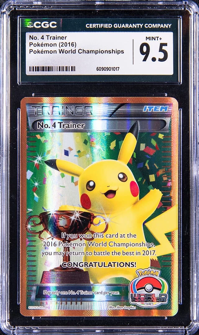 2016 Pokemon World Championships No. Trainer Pikachu Trophy #4 card image