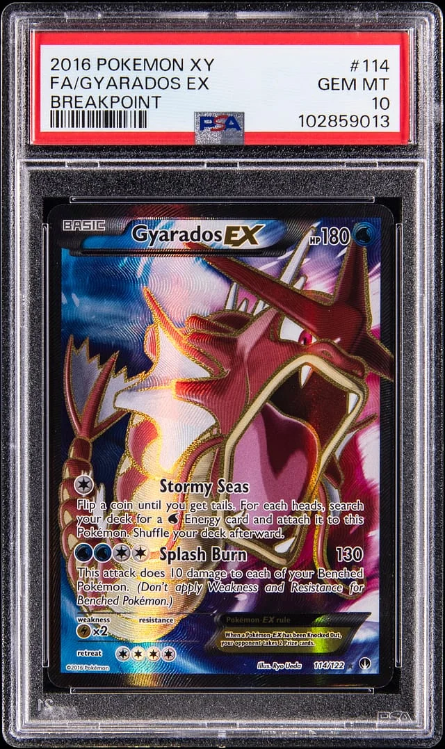 2016 Pokemon X & Y Breakpoint Full Art Gyarados ex #114 card image