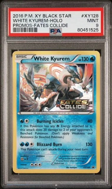2016 Pokemon Xy Black Star Promo Fates Collide White Kyurem-Holo #XY128 card image
