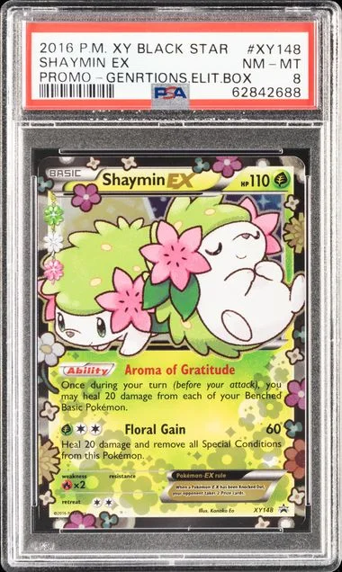 2016 Pokemon Xy Black Star Promo Generations Elite Trainer Box Shaymin Ex #Xy148 card image