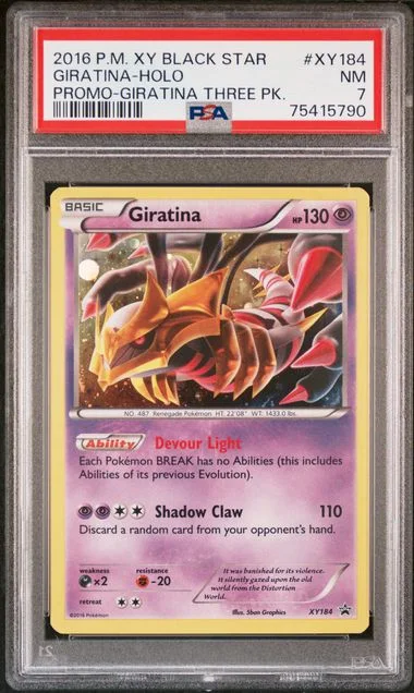 2016 Pokemon XY Black Star Promo Giratina Three Pack Rare Holofoil Giratina #XY184 card image