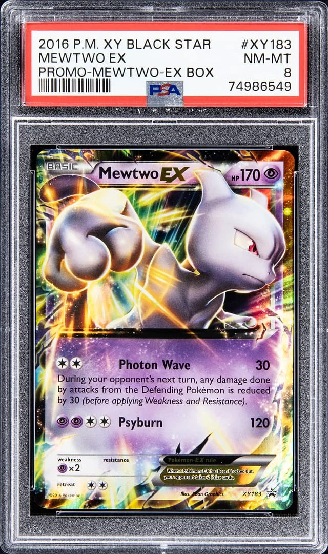 2016 Pokemon XY Black Star Promo Mewtwo EX Box Mewtwo EX #XY183 card image