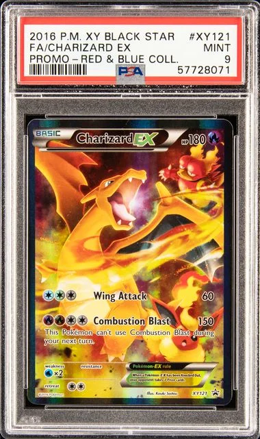 2016 Pokemon Xy Black Star Promo Red & Blue Collection Full Art/Charizard Ex #Xy121 card image