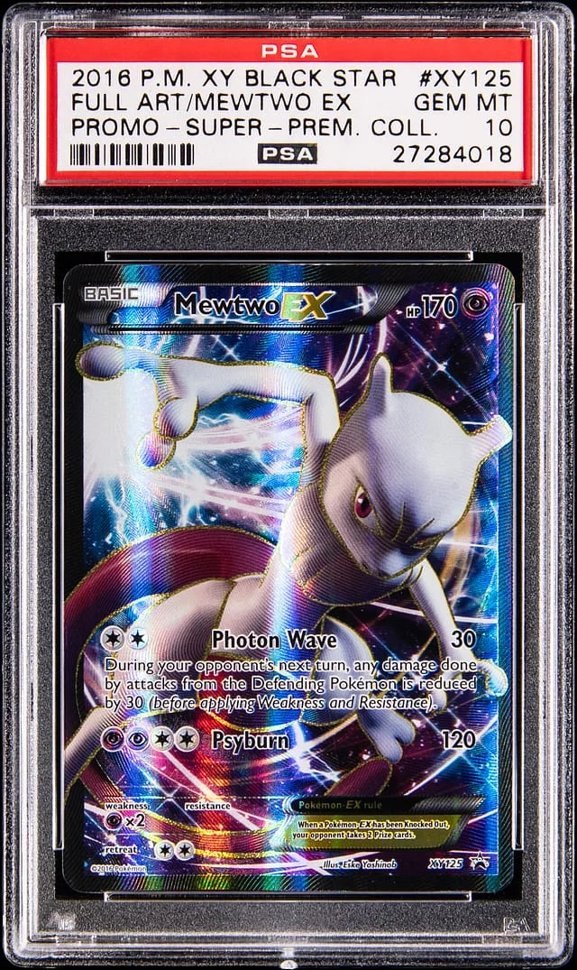2016 Pokemon XY Black Star Promo Super Premium Collection Full Art Mewtwo EX #XY125 card image