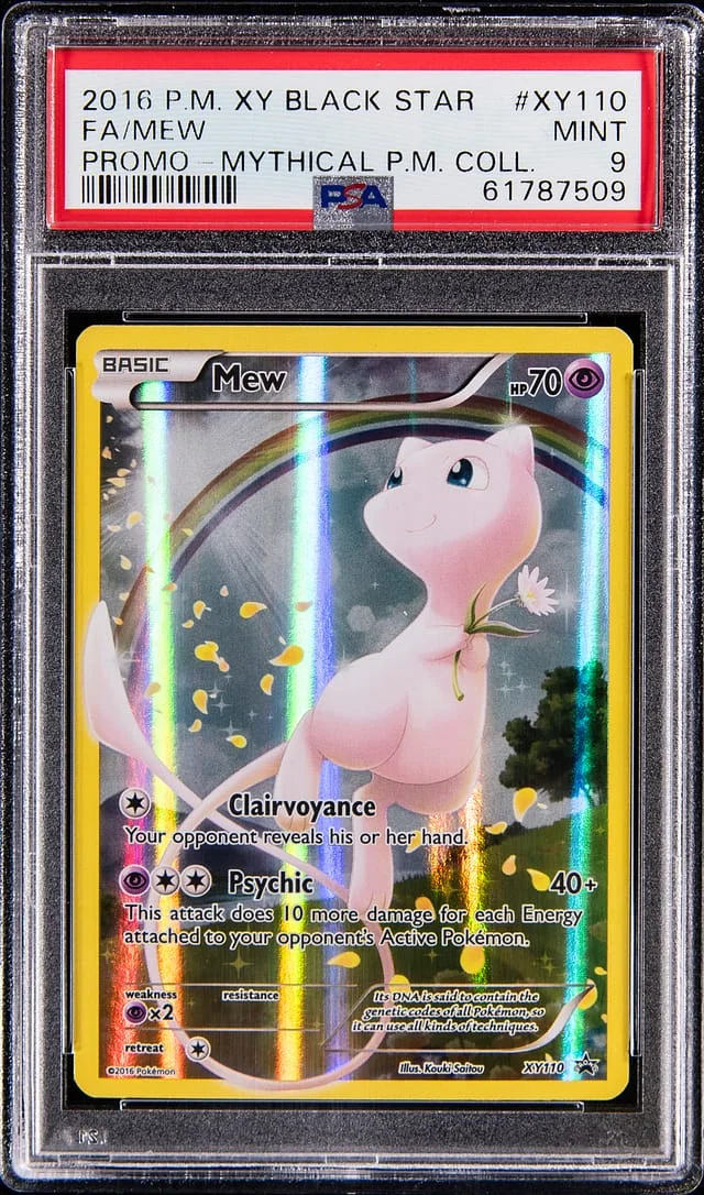 2016 Pokemon XY Blast Star Promo Mythical Premium Collection FA Mew #XY110 card image