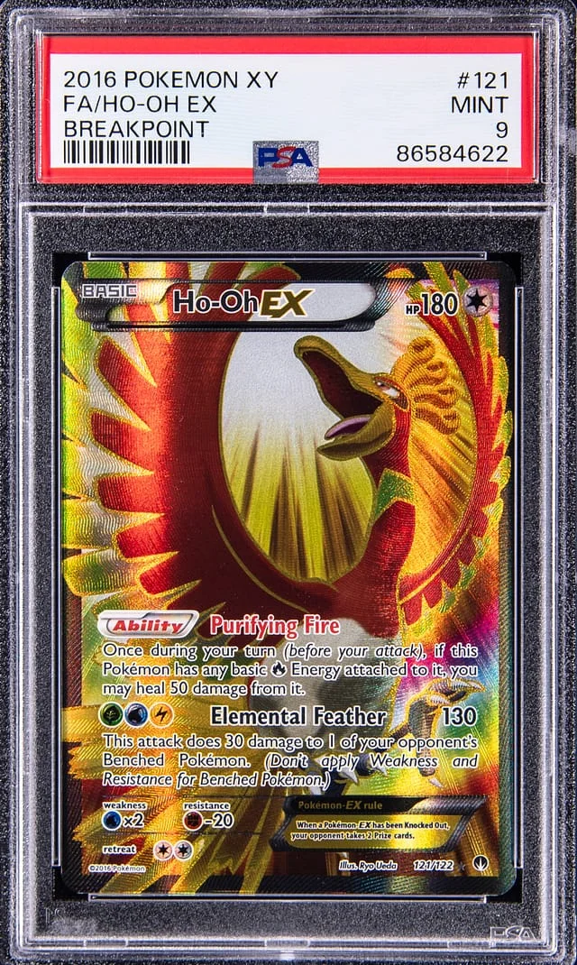 2016 Pokemon XY Breakpoint Full Art Ho-Oh EX #121 card image