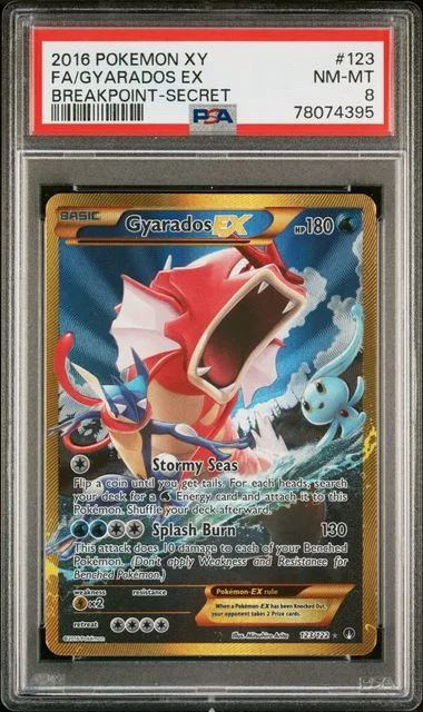 2016 Pokemon Xy Breakpoint Secret Full Art/Gyarados Ex #123 card image