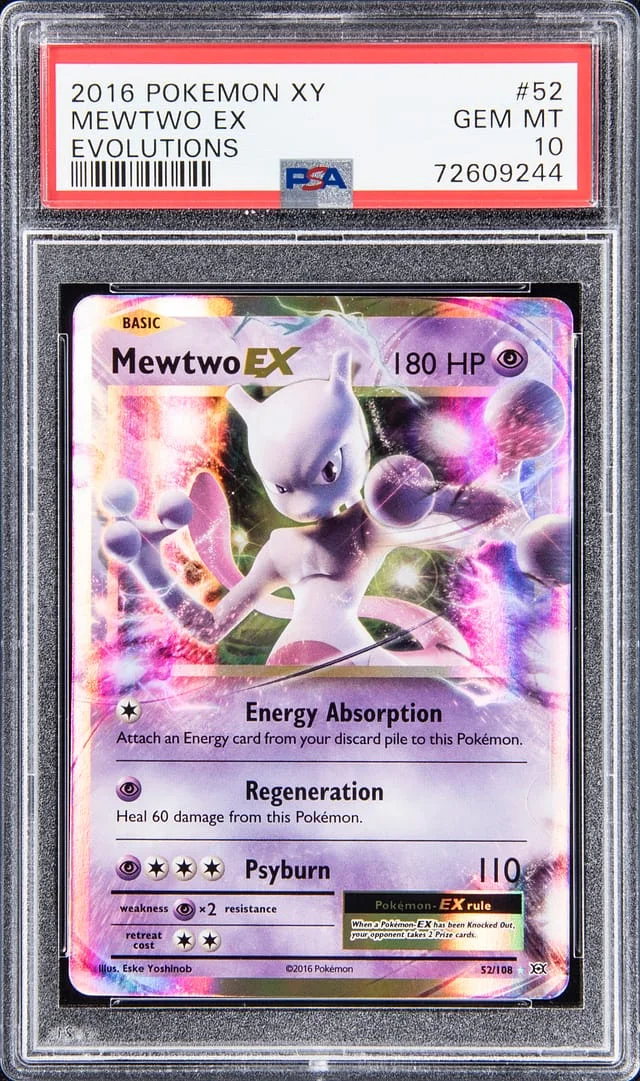 2016 Pokemon XY Evolution EX Mewtwo #52 card image