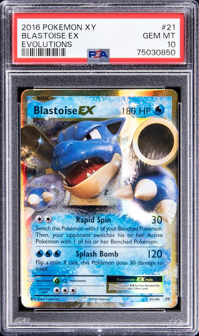 2016 Pokemon XY Evolutions Blastoise EX #21 card image