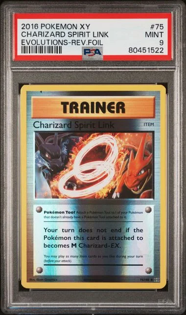 2016 Pokemon Xy Evolutions Charizard Spirit Link-Reverse #75 card image