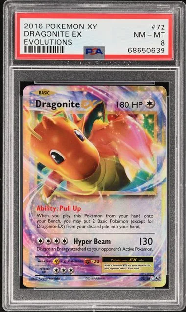 2016 Pokemon XY Evolutions Dragonite EX #72 card image
