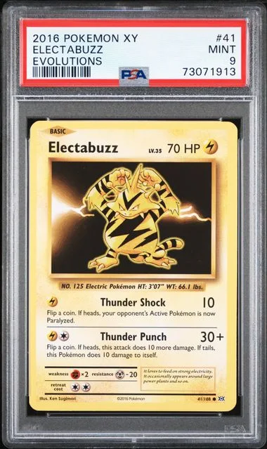2016 Pokemon XY Evolutions Electabuzz #41 card image