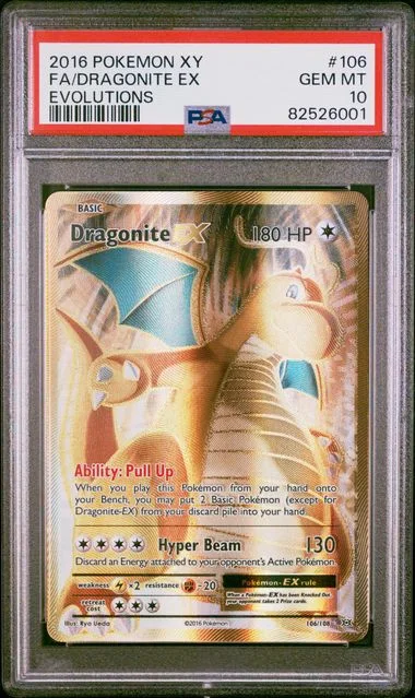 2016 Pokemon XY Evolutions Full Arst Dragonite ex #106 card image