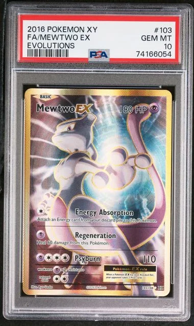 2016 Pokemon XY Evolutions Full Art Mewtwo EX #103 card image