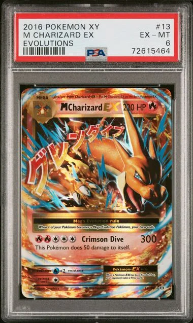 2016 Pokemon XY Evolutions Full Art Rare Holofoil M Charizard EX #13 card image