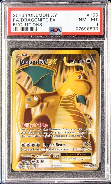 2016 Pokemon Xy Evolutions Full Art/Dragonite Ex #106 card image