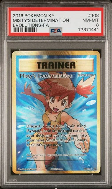 2016 Pokemon Xy Evolutions Full Art/Misty's Determination #108 card image