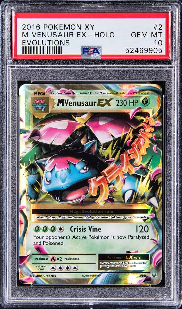 2016 Pokemon XY Evolutions Holo Mega Venasaur EX #2 card image