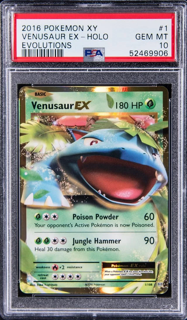 2016 Pokemon XY Evolutions Holo Venasaur EX #1 card image