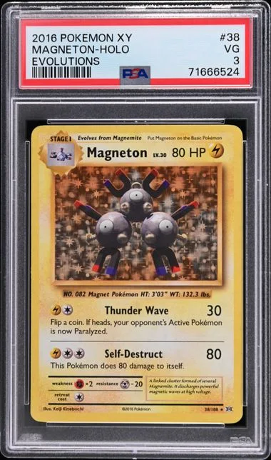 2016 Pokemon XY Evolutions Holofoil Magneton #38 card image