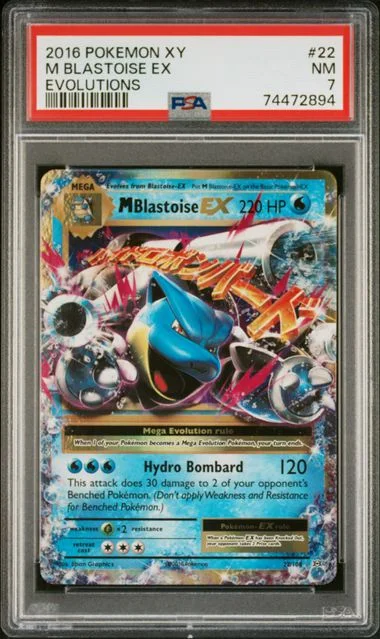 2016 Pokemon XY Evolutions M Blastoise EX #22 card image