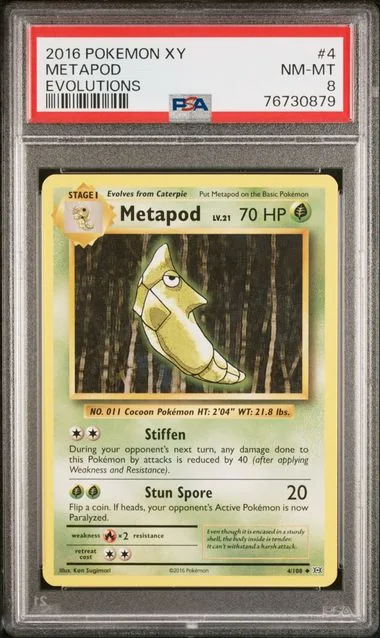 2016 Pokemon Xy Evolutions Metapod #4 card image