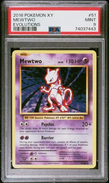 2016 Pokemon XY Evolutions Mewtwo #51 card image