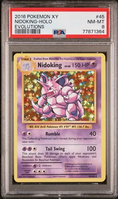 2016 Pokemon Xy Evolutions Nidoking-Holo #45 card image