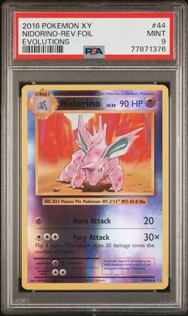 2016 Pokemon Xy Evolutions Nidorino-Reverse #44 card image